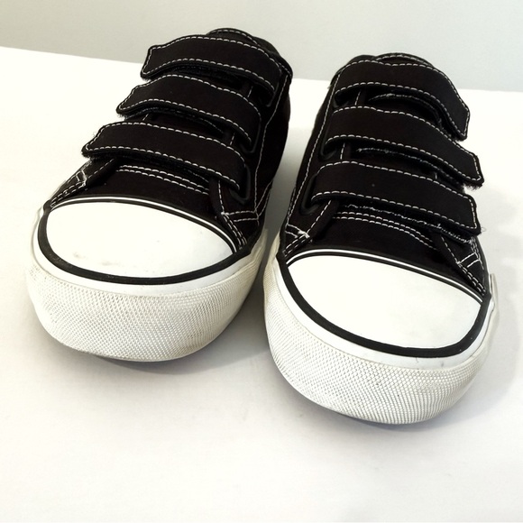 VANS PRISON ISSUE 23 BLACK CANVAS VELCRO 3 STRAP CLOSURE SNEAKERS - Picture 6 of 8